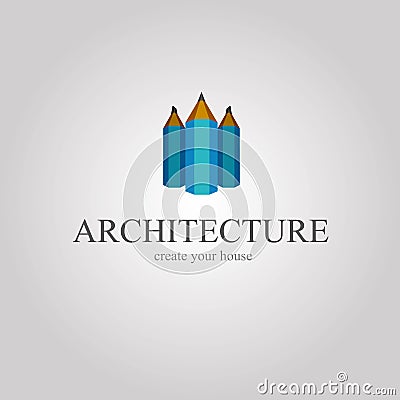 Pencil â€“ city version of architecture Vector Illustration